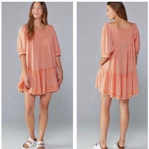 Free People Mystery Land Tunic Grapefruit Size M